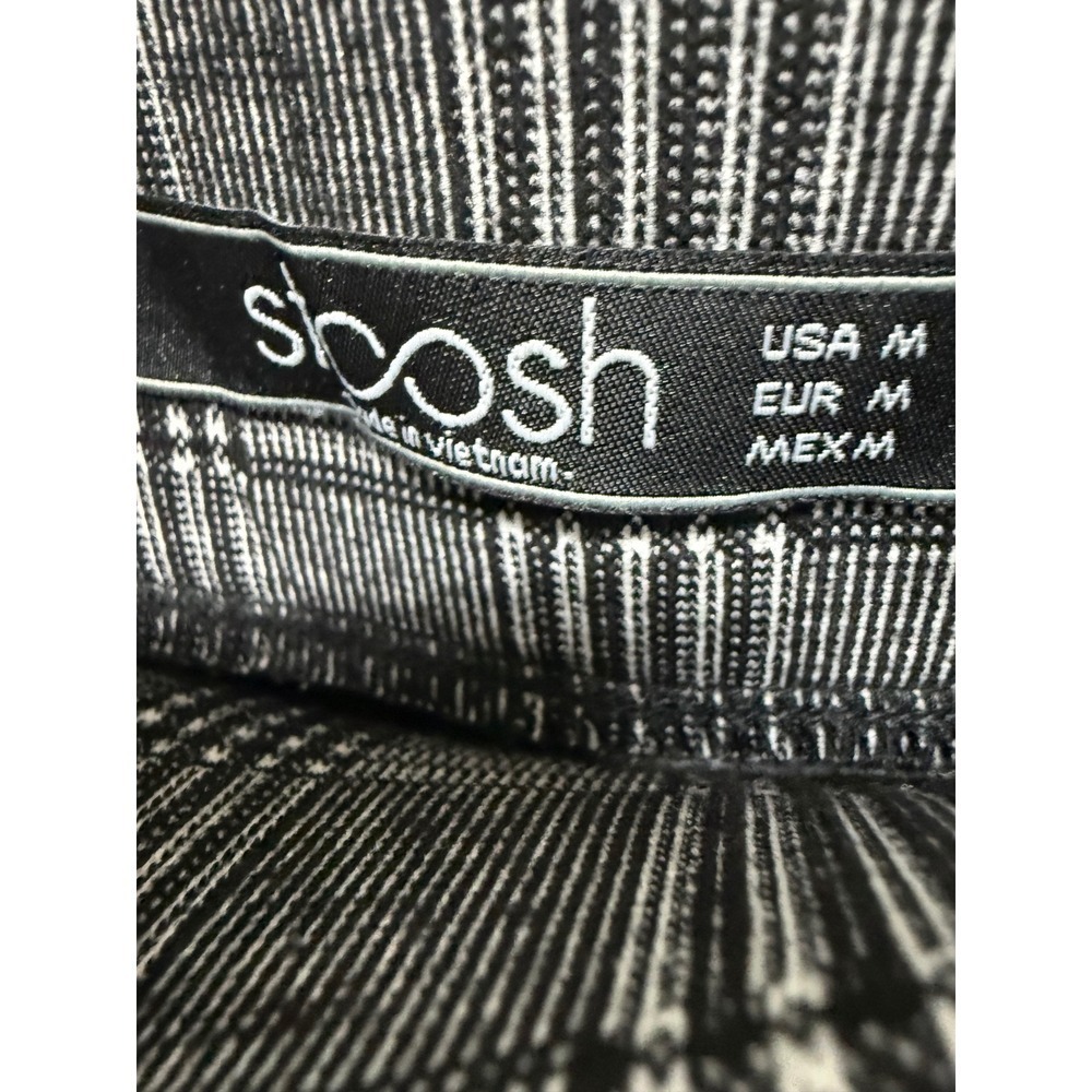 Stoosh Plaid Golf Style Jeggings Legging Black White Green Size Medium Sporty - Picture 5 of 6